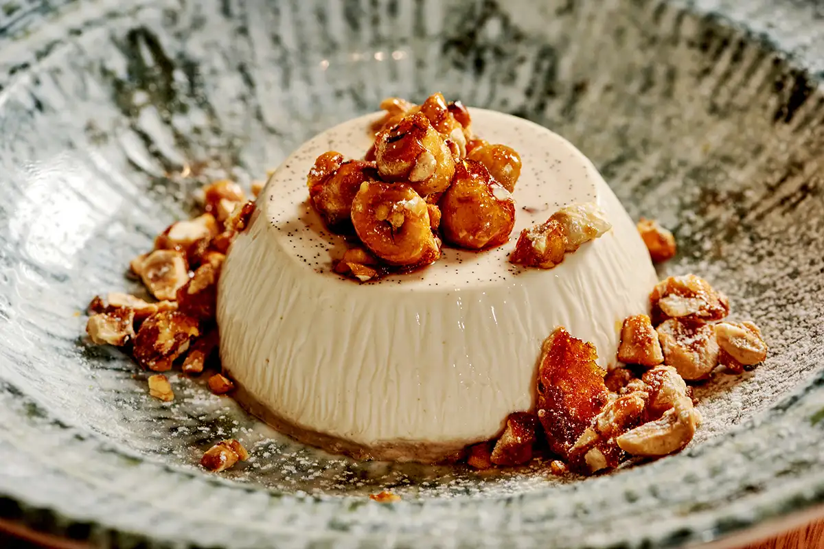 Obicà Winter Menu 2024 - Hazelnut Panna Cotta